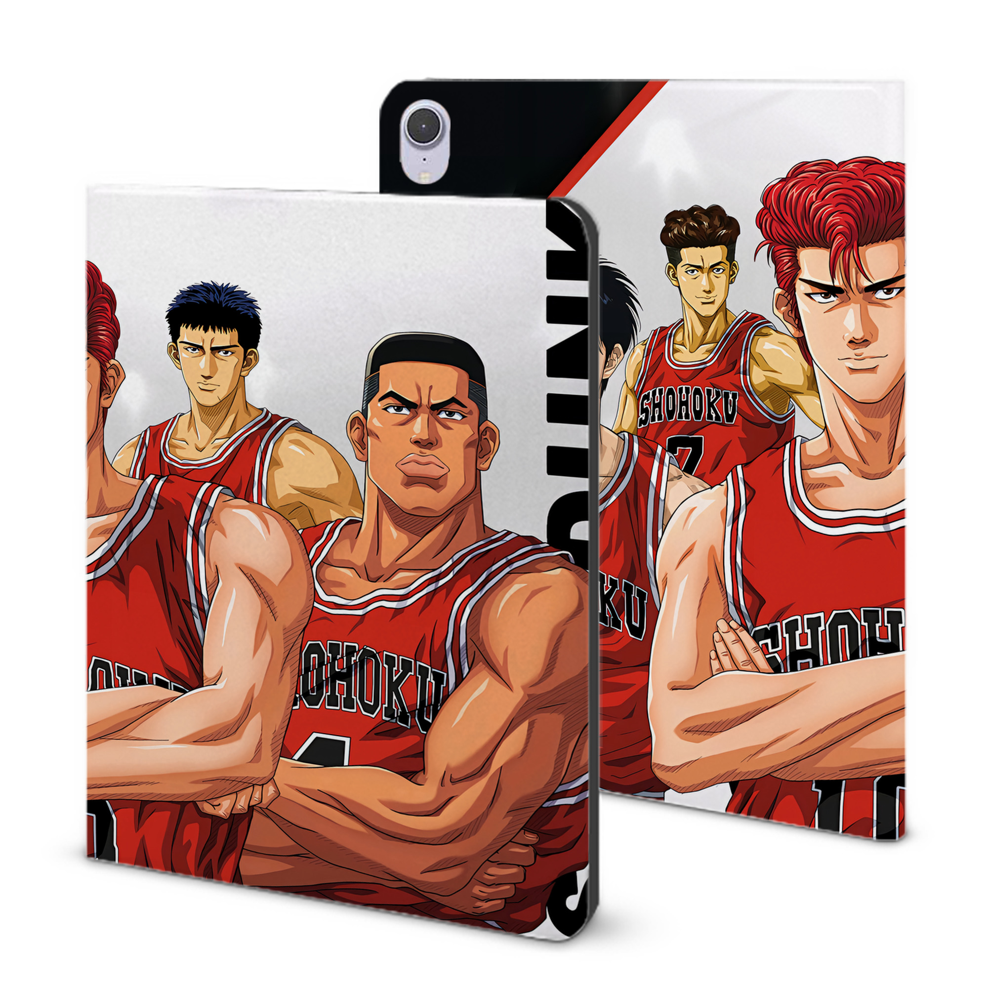 （画像用） SLAM DUNK／スラムダンク IPad ケース ブック型 PUレザー TPU 耐衝撃 軽量 薄型 ペン収納なし 全面保護 IPad 各モデル対応